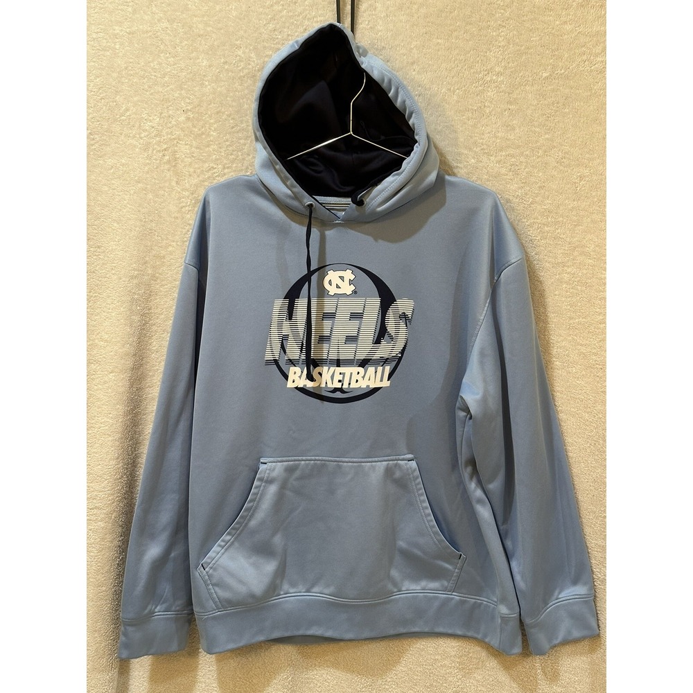 North Carolina Tarheels Basketball Hoodie Sweatshirt Blue Mens Large Section 101